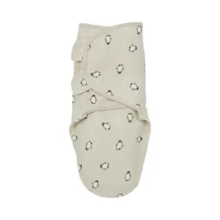 Meyco Baby Pucksack Penguin Soft Sand (100% Baumwolle, 1 Tlg., 0-3 Maanden - 1-pack), 0-3 Maanden - 1-pack