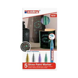 Edding 780 Goud, Metaalachtig blauw, Metaalachtig groen, Metaalachtig lila, Zilver 5 stuk(s)
