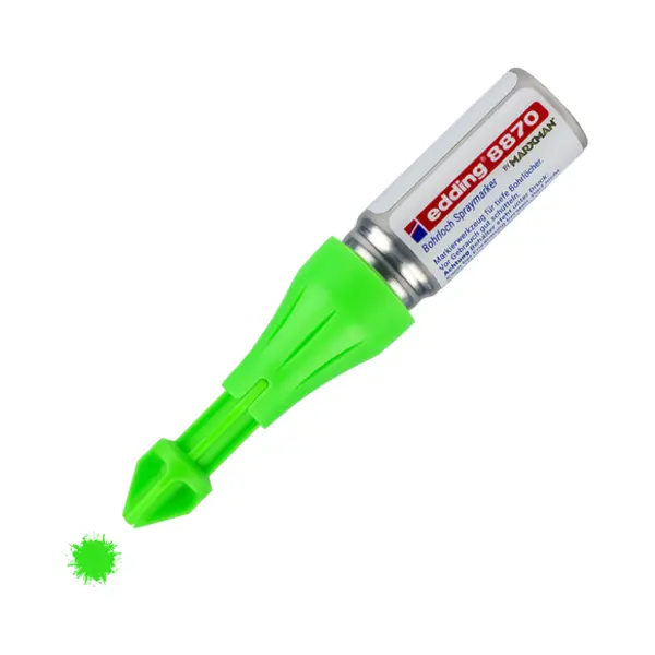 Edding 8870 Markeringspen Voor Diepe Gaten Neongroen - 1 Stuk - Krijtspuit Maakt Markeren Door Boorgaten Tot 50 Mm Diepte En 3-13 Mm Diameter Mogelijk thumbnail