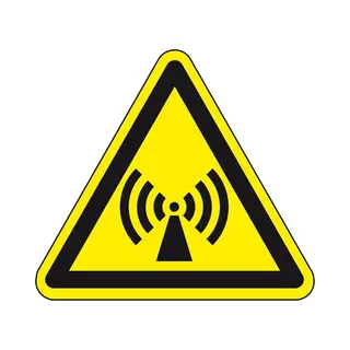 Waarschuwingssticker Niet Ioniserende Straling - Iso 7010 - W005 200 Mm