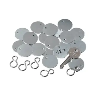 Blanco Nummerplaatjes - Aluminium - 100 Stuks Ø 30 Mm