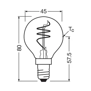 Osram Vintage 1906 Classic Ist Eine Warmweiße Led-Lampe Mit Spiralförmigem Filament In Klassischer Miniballform. Sie Bietet 4.9 W, 470 Lm, E14