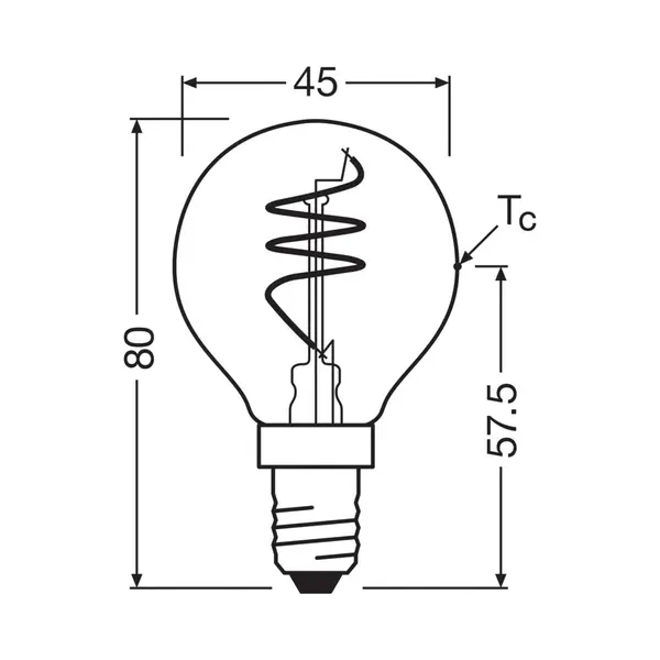 Osram Vintage 1906 Classic Ist Eine Warmweiße Led-Lampe Mit Spiralförmigem Filament In Klassischer Miniballform. Sie Bietet 4.9 W, 470 Lm, E14 thumbnail