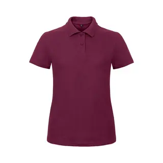 Dames Polo Id.001 Wijnrood Merk B&C Maat L