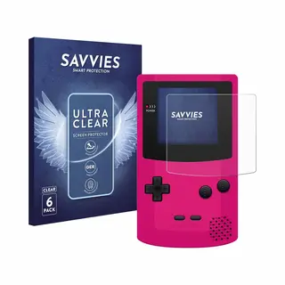 Savvies 6 Stück Schutzfolie Für Nintendo Gameboy Color Displayschutz-Folie Ultra-Transparent