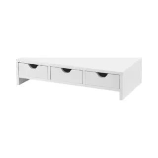 en.casa Monitorstandaard Ruovesi Verhoger 12x51x25 Cm Wit