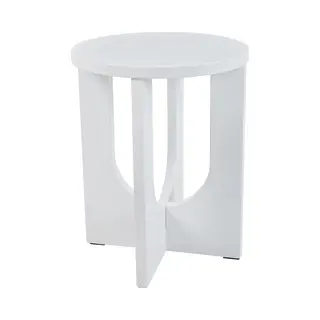 [en.casa] - Beistelltisch Kysdajore 50x40 Cm Weiß