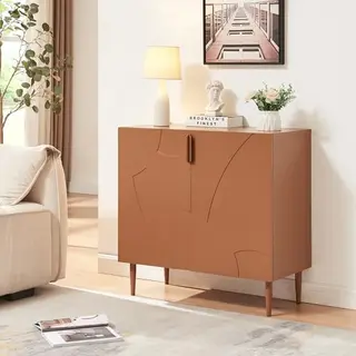 Sideboard Starvili Mit 2 Türen 75x76x38 Cm Rostfarben [en.casa]