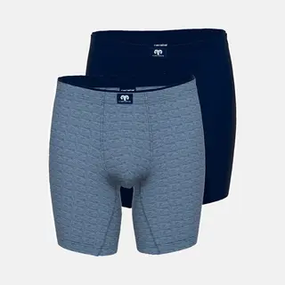 Ceceba Ohio - 2-pack Heren Cyclist Boxer - Extra Lange Pijpen - Blauw