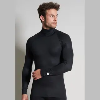 Ceceba Thermo Sport Unisex Ondershirt Met Col - Zwart