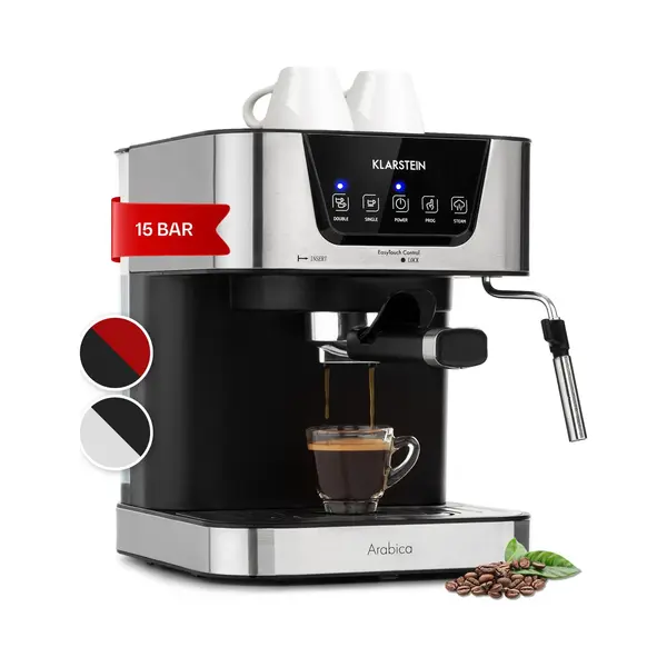 Klarstein 1.5l Coffee Machines With Milk Frother, 15 Bar Espresso Coffee Machine, Small 1050w Coffee Makers For Ground Coffee, Barista Espresso thumbnail