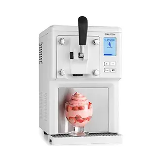 Klarstein Sweet Sundae - Eiscrememaschine, 1, 5 Liter, Mitselbstkühlendem Kompressor, 200 Watt, Ausgabesystem, 3 StundenAuto-Kühlhaltefunktion,