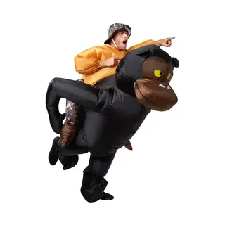Tectake Inflatable Riding Monkey Costume In Black