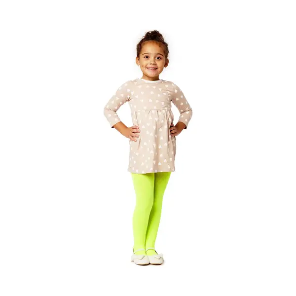 Merry Style Wl-010 Kinderen Panty - 60 Den -Microvezel - Meisjes - Polyamide - Neongeel - 152-158 thumbnail