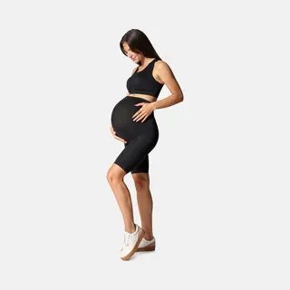 Be Mammy Kurze Umstandsleggings Be-1124 (Schwarz, S-M)