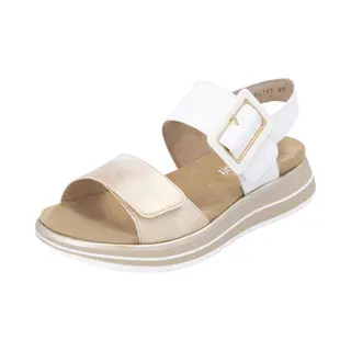 Remonte Damen Riemchensandalen D1J53, Frauen Sandalen, lose Einlage, Strandschuhe, Riemen, Riemchen, halteriemen, Sommerschuhe, Weiss Kombi (80), 38