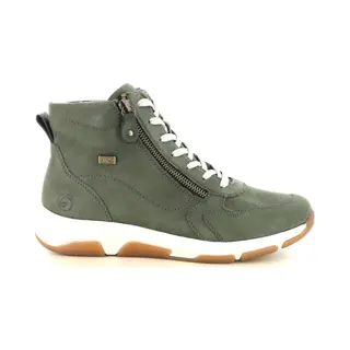 Remonte Damen High-Top Sneaker D1S71, Frauen Halbschuhe, lose Einlage, wasserabweisend, remonteTEX, schnürstiefeletten, straßenschuhe, grün (54),