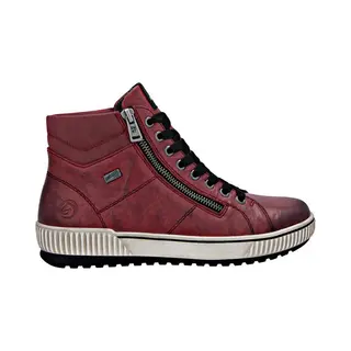 Remonte D0772-36 Tanaloto Tex Red Leather Womens Hi Tops In A Plain Leather In Size 40