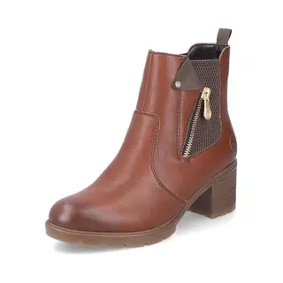 Rieker Damen Chelsea Boots 77550, Frauen Stiefeletten, Bootee, Booties, halbstiefel, Kurzstiefel, uebergangsschuhe, braun (22), 37 Eu / 4 Uk