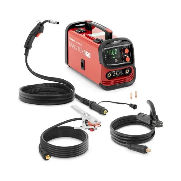 Stamos Welding Group Elektroschweißgerät Fülldraht Schweißgerät 130 A Flux Wig Liftarc Mma Digitales Bedienfeld thumbnail