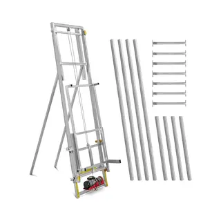 Msw Motor Technics Msw Roofing Hoist - 10 M - Up To 200 Kg - Vertical Design For Flat And Other Roofs Construction Lift Ladder Hoist Ladder Lift Material Hoist