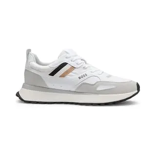 Boss Mens Jonah Runner Style Trainer White 10 Uk
