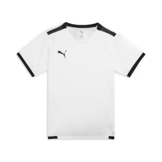 Puma Unisex Kids Teamliga Jersey Jr Shirt, Puma White-puma Black, 5-6 Years Uk