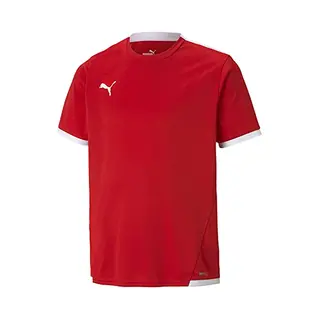 Puma Unisex Kids Teamliga Jersey Junior Shirt, Red- White, 116 Eu