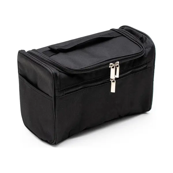 Intirilife Kosmetiktasche (Tragbare Kosmetiktasche In Schwarz), Koffer Kulturbeutel Mit Tragegriff thumbnail