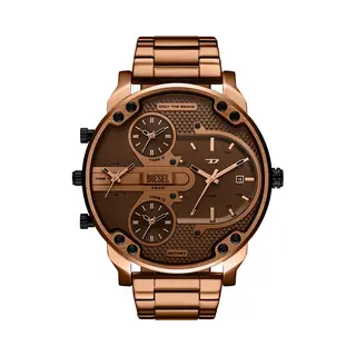 Diesel Mr. Daddy Slim - Heren Horloge - Bruin Met Band