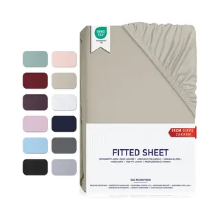 Barbons Hoeslaken 180 X 200 - 35 Cm Matrashoogte - Rondom Elastiek - Geborsteld Microvezel