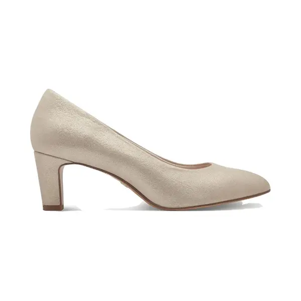 Tamaris Daenerys Light Gold Womens Court Shoes 22420-42-179 In A Plain Suede In Size 37 thumbnail