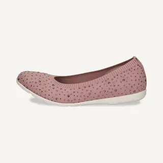 Caprice Damen Ballerinas Glitzer Bequem, Rosa (Rose Knit), 39 Eu