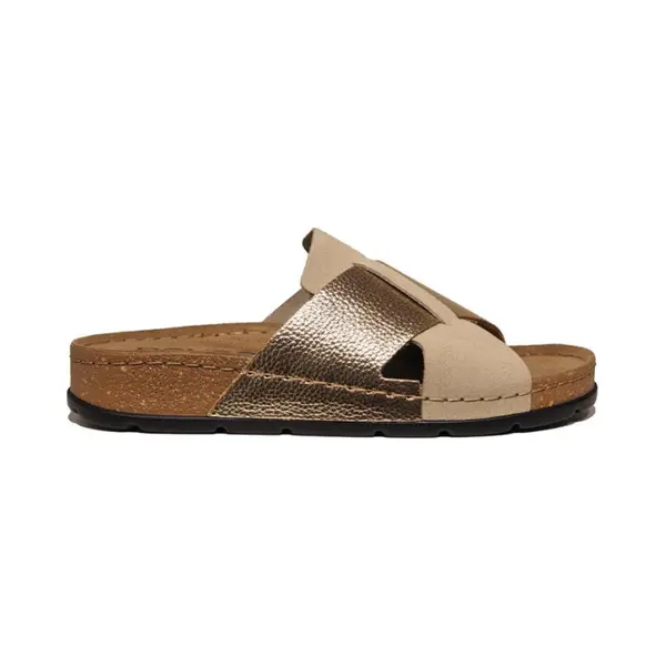 Rohde Soave Damen, Frauen, Pantoletten, Slipper, Slides, Sandalen, Sommerschuhe, Freizeitschuhe, Gartenschuhe, Sommerschuhe, Gold, 42 Eu thumbnail