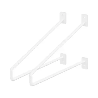 Ml-design - 2 Stück Regalhalterung, 265 Mm, Weiß, Aus Stahl, Haarnadel Regalhalterungen, Schwebe Regalwinkel, Hairpin Wandhalterung, Regalträger