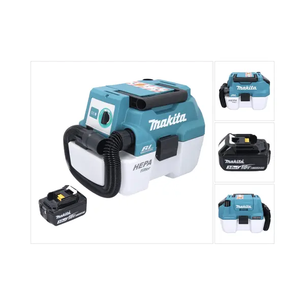 Makita - Dvc 750 Lf1 Akku Staubsauger Lxt 18 V 67 Mbar 7, 5 L Brushless + 1x Akku 3, 0 Ah - Ohne Ladegerät thumbnail