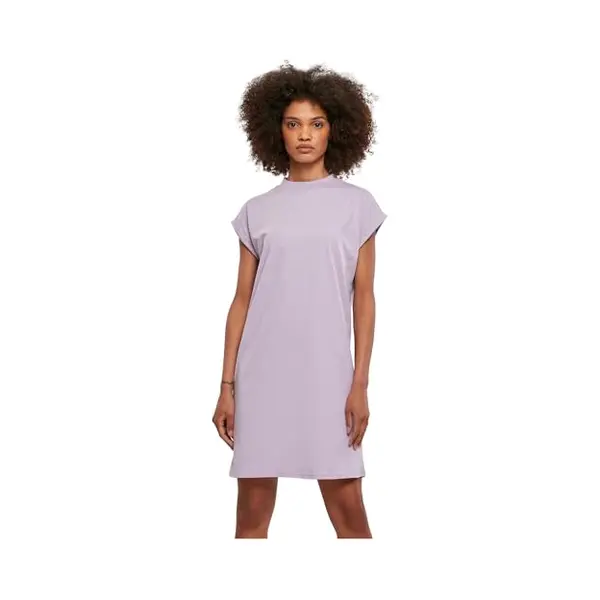 Urban Classics Damen Ladies Turtle Extended Shoulder Dress Kleid, Lilac, Xxl Eu thumbnail