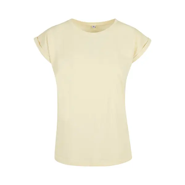Build Your Brand Damen T-Shirt Ladies Extended Shoulder Tee, Lang Geschnittenes T-Shirt Für Frauen, Baumwolle, Softyellow, Xxl thumbnail