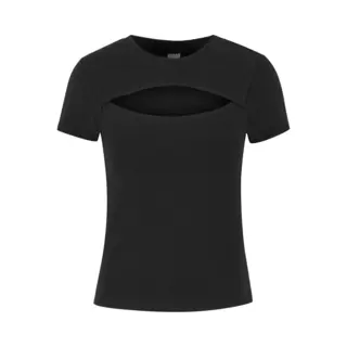 Urban Classics Ladies' Short Cut-Out T-shirt T-Shirt Black