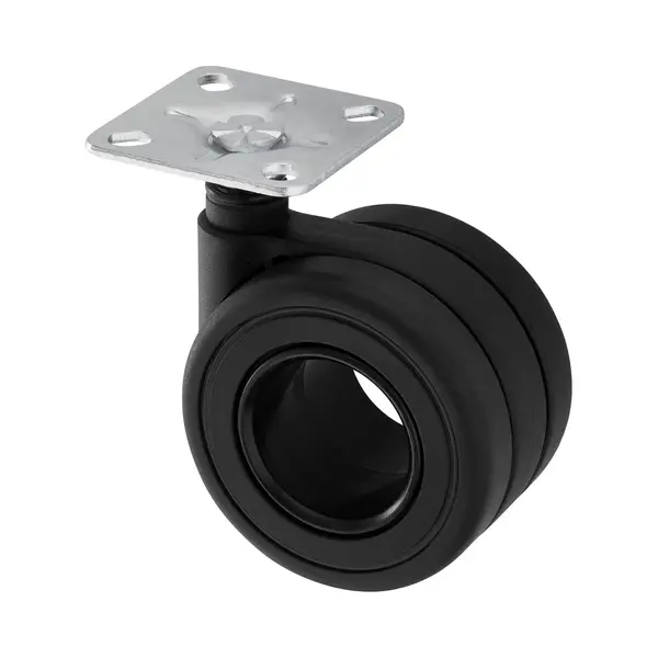 So-tech - Design Möbelrolle Köln Schwarz, Ø 65 Mm, Belastbar Bis 60 Kg, Höhe 84 Mm thumbnail