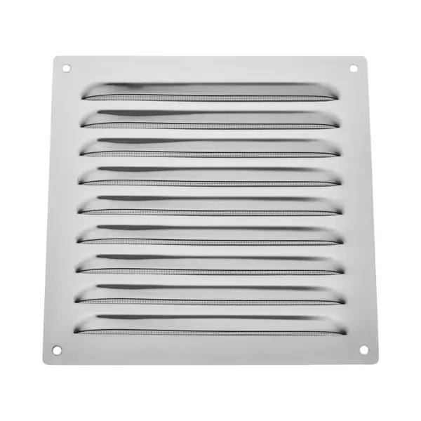 Sotech Ventilatierooster 170 X 170 Mm Echt Geborsteld Roestvrij Staal Met Insectenwering Afvoerrooster, Ventilatierooster Om Vast Te Schroeven thumbnail