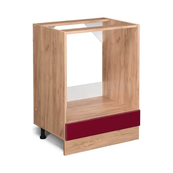 Vicco Herdumbauschrank R-Line, Rot Hochglanz, 60 Cm Ohne Arbeitsplatte, Zur Freien Kombination Innerhalb Modularer Küchensysteme thumbnail