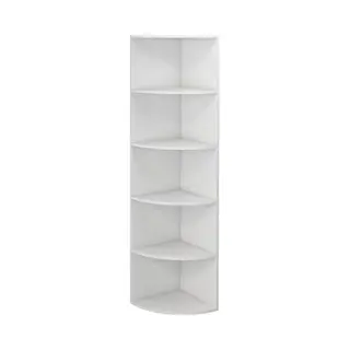 Vicco Eckregal Fabienne, Weiß/Weiß, 40 X 180 Cm Mit 5 Fächern, 1-tlg.