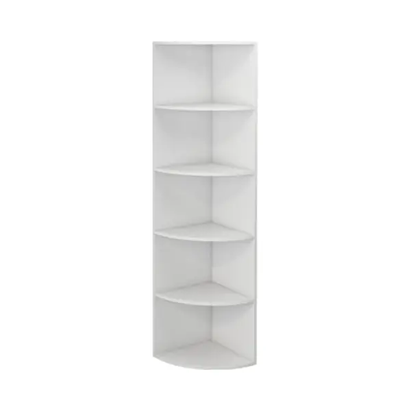 Vicco Eckregal Fabienne, Weiß/Weiß, 40 X 180 Cm Mit 5 Fächern, 1-tlg. thumbnail