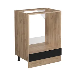 Vicco - Ofenschrank R-line, Schwarz Hochglanz, 60 Cm Ohne Arbeitsplatte