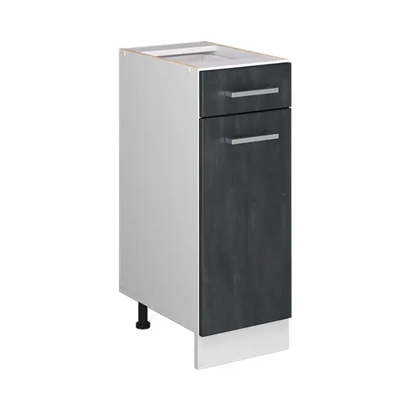 Vicco - Küchenunterschrank R-line, Schwarz Beton, 30 Cm Ohne Arbeitsplatte thumbnail