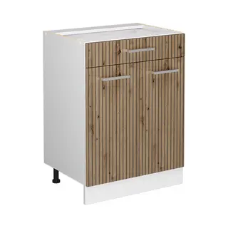 Küchenunterschrank R-line, Artisan-eiche, 60 Cm Mit Schublade, Ohne Arbeitsplatte Vicco
