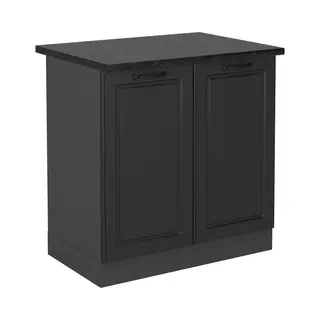 Vicco - Spülenunterschrank R-line, Anthrazit Landhaus, 80 Cm , Ap Anthrazit