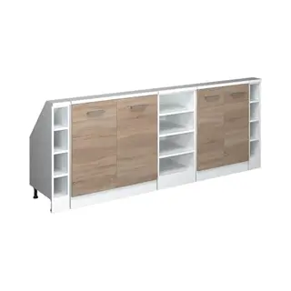 Vicco Kommode Rion, Sonoma/Weiß/Weiß, 5er Set (5 St)