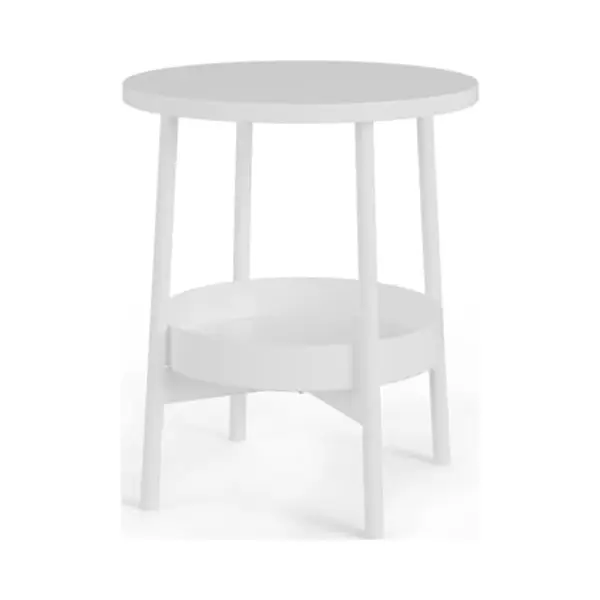 Vicco Bijzettafel Riono Wit 40 X 40 Cm Met Extra Legplank thumbnail